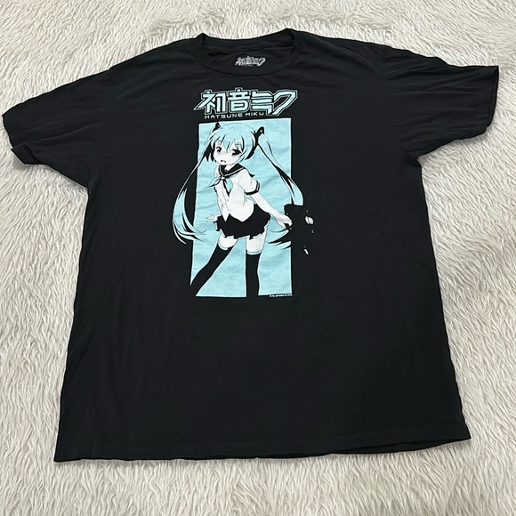 Hatsune miku black t shirt size large - Picture 1 of 4